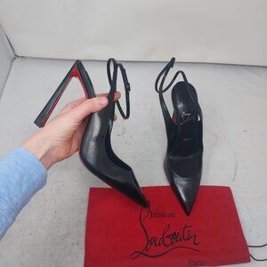 Christian Louboutin Black Strappy Condora Leather Pump